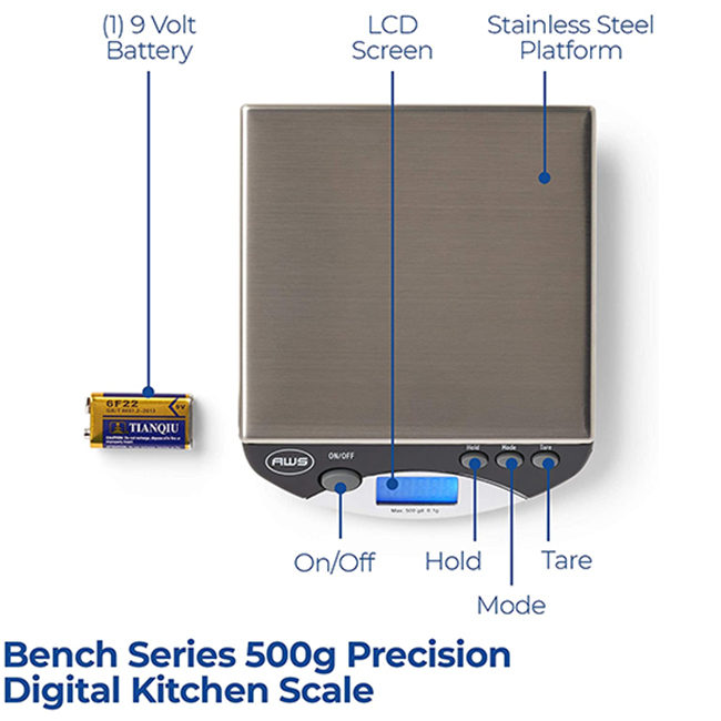 AWS AMW-13 PRECISION BENCH SCALE (13LB X 0.1OZ) - Image 2