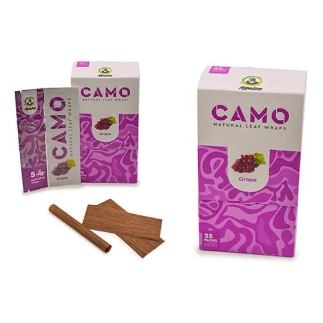 CAMO BY AFGHAN NATURAL LEAF HEMP WRAPS 5PK 25CT/ BOX - Image 2