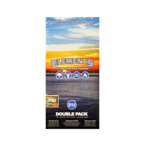 ELEMENTS ULTRA THIN SINGLE WIDE PAPER DOUBLE PACK 25CT/ BOX