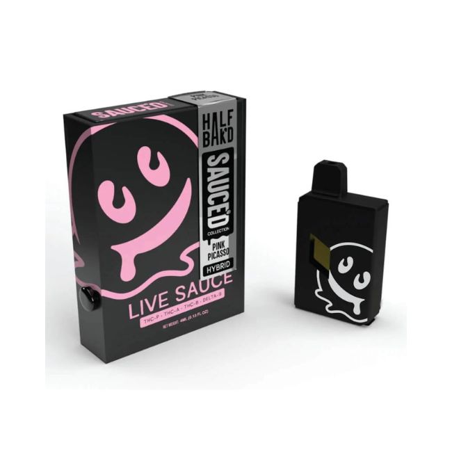 HALF BAK'D SAUCED COLLECTION THCP + THCA + THCB + D9 LIVE SAUCE 4GM DISPO 5CT/ BOX - Image 3