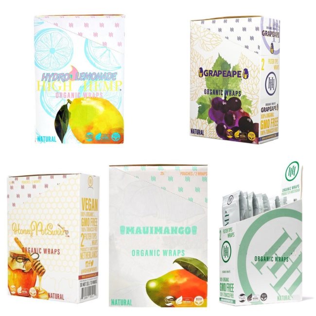 HIGH HEMP ORGANIC WRAPS POUCHES 2 CT/25 PK - Image 2