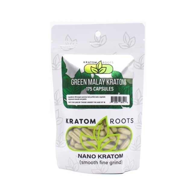 KRATOM ROOTS HIGH QUALITY NANO KRATOM 175CAPS/BAG - Image 2