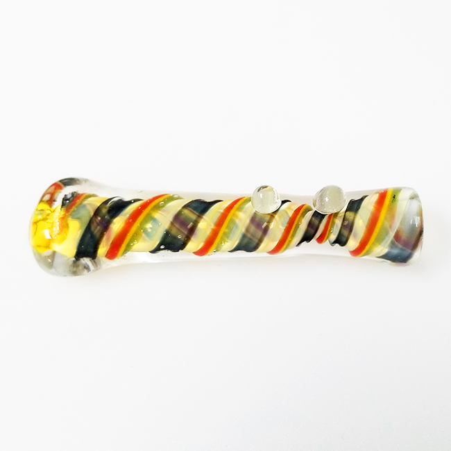 3"INCH DICORE ROUNDY FLYP COLOR CHANGING GLASS CHILLUM (NCH24) - Image 2