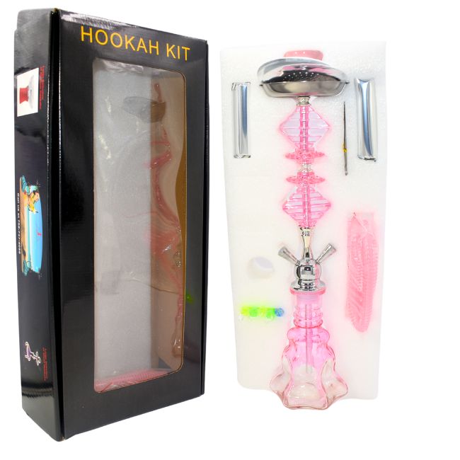 NOUR MAXX HOOKAH KIT TWO HOES LARGE ASSORTED COLOURS