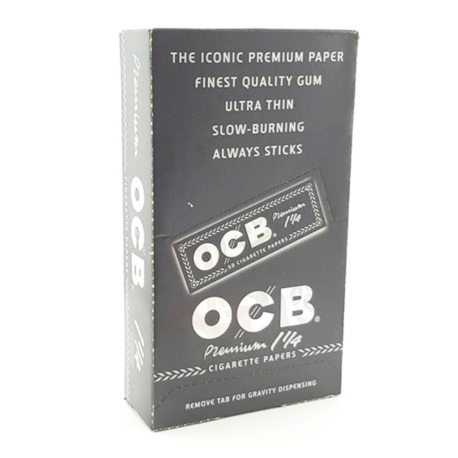 OCB PREMIUM ROLLING PAPER 1-1/4 (OP114) 24CT/ BOX - Image 2