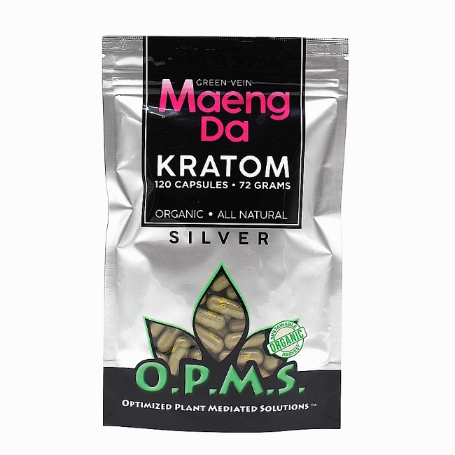 OPMS SILVER KRATOM (72 GRAMS) 120CT CAPSULES - Image 2
