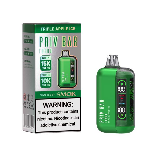 PRIV BAR TURBO BY SMOK 5% DISPOSABLE (80ML) 15K PUFFS 5CT/ BOX - Image 2