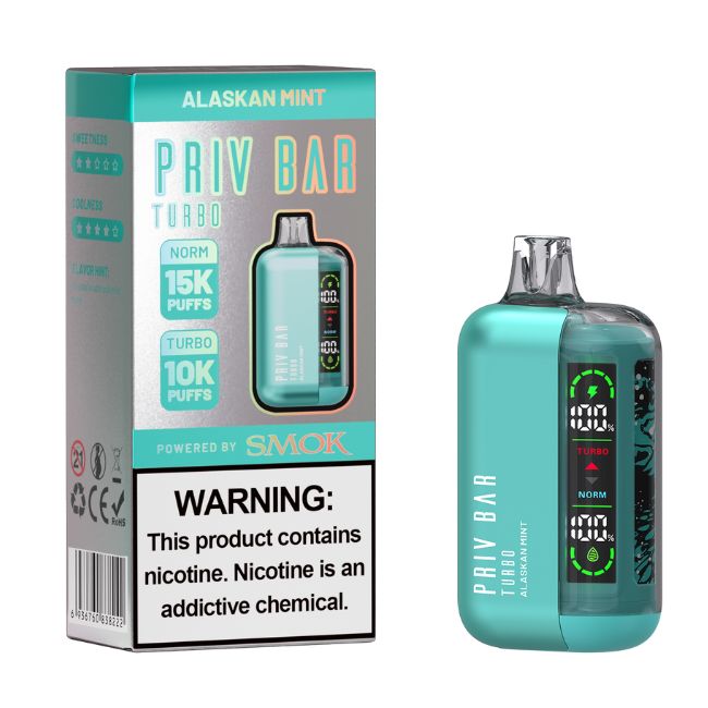 PRIV BAR TURBO BY SMOK 5% DISPOSABLE (80ML) 15K PUFFS 5CT/ BOX - Image 4