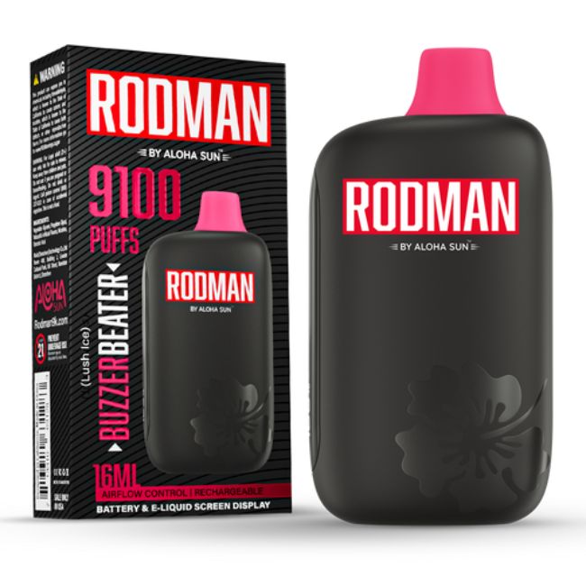 RODMAN 5% DISPOSABLE (160ML) 9100 PUFFS 10CT/ BOX - Image 5