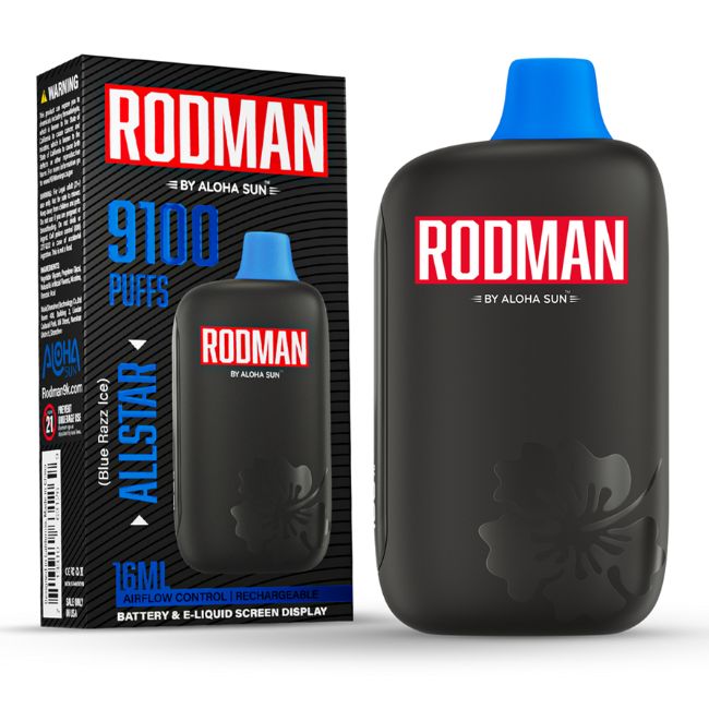 RODMAN 5% DISPOSABLE (160ML) 9100 PUFFS 10CT/ BOX - Image 6