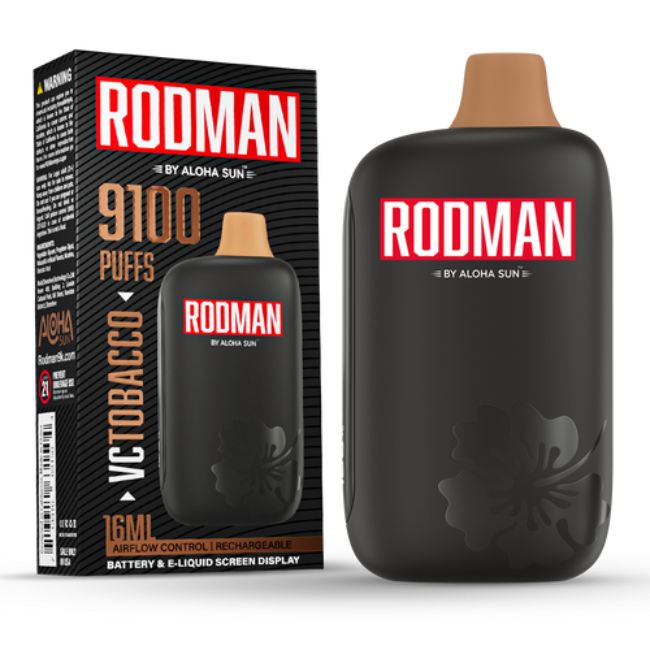 RODMAN 5% DISPOSABLE (160ML) 9100 PUFFS 10CT/ BOX - Image 8
