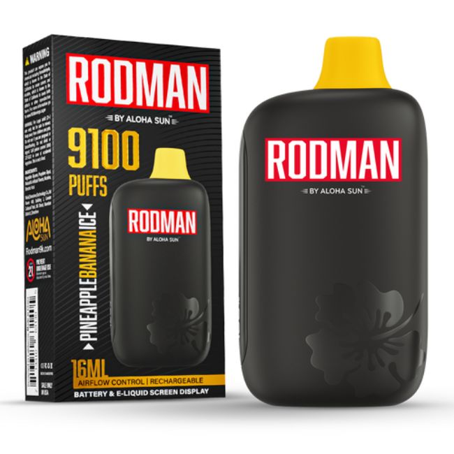 RODMAN 5% DISPOSABLE (160ML) 9100 PUFFS 10CT/ BOX - Image 9