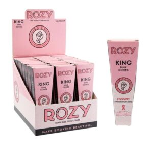 RPCONES24CT02 ROZY PINK PRE ROLLED CONES 24CT/ BOX
