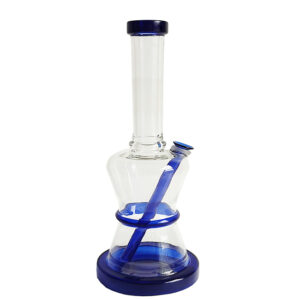 SLOPPY HIPPO 13 INCH BELL FIRE DESIGN GLASS WATERPIPE