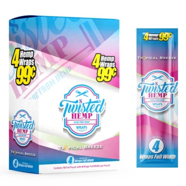 TWISTED HEMP WRAPS PRE PRICE 4 X 0.99C WRAPS - 15 POUCHES/ BOX - Image 4