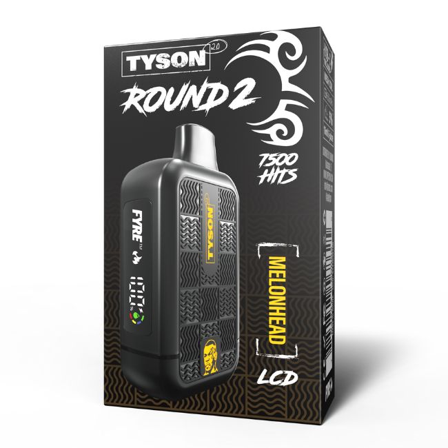 TYSON ROUND 2.0 5% DISPOSABLE (160ML) 7500 PUFFS 10CT/ BOX - Image 9