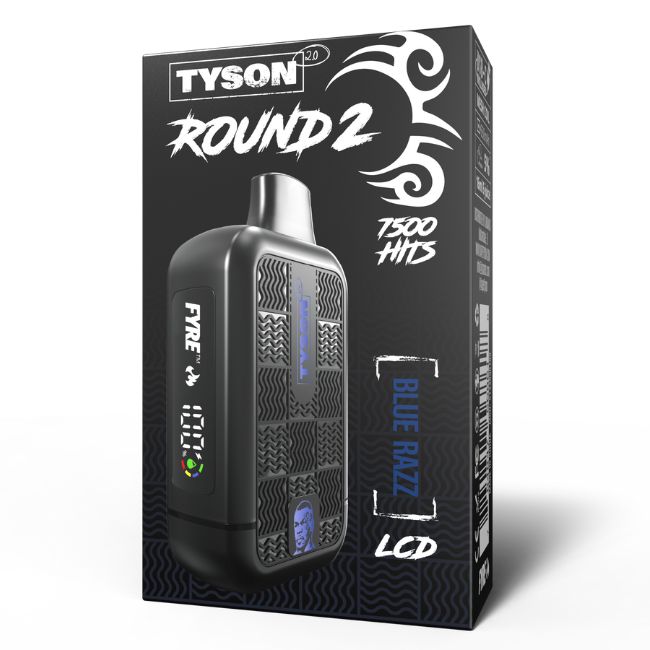 TYSON ROUND 2.0 5% DISPOSABLE (160ML) 7500 PUFFS 10CT/ BOX - Image 11