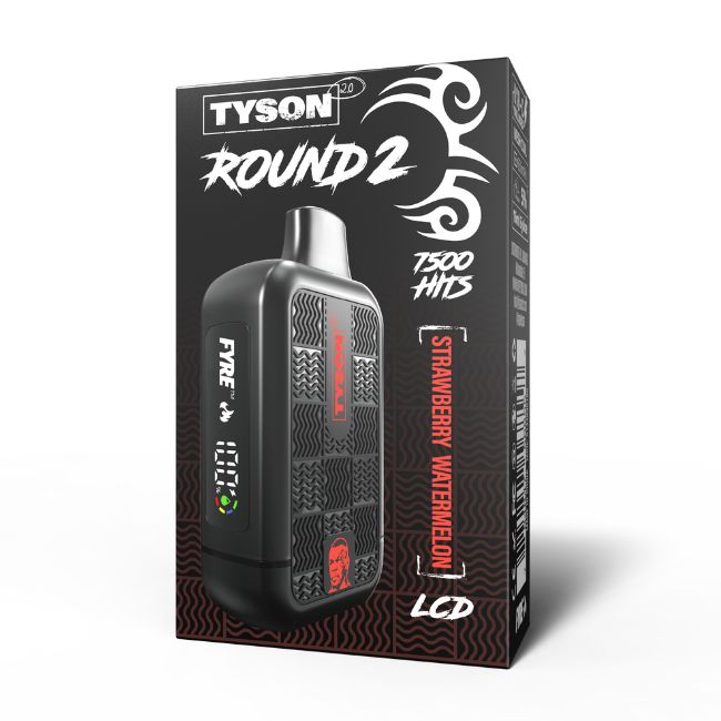 TYSON ROUND 2.0 5% DISPOSABLE (160ML) 7500 PUFFS 10CT/ BOX - Image 3