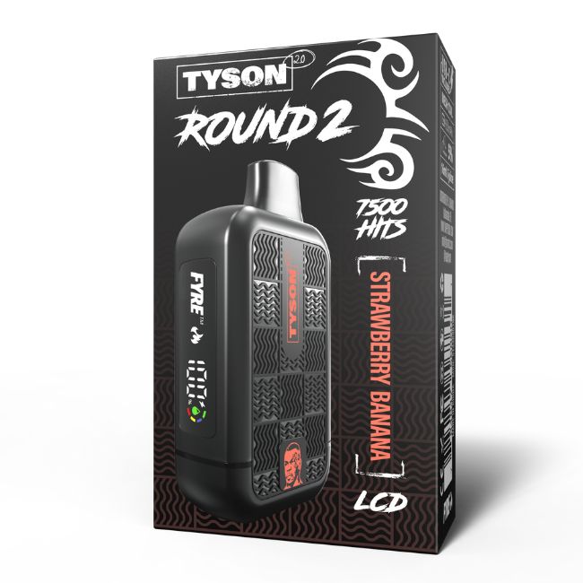 TYSON ROUND 2.0 5% DISPOSABLE (160ML) 7500 PUFFS 10CT/ BOX - Image 4