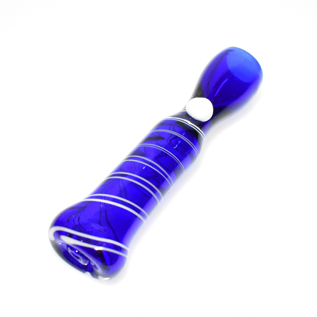 3 INCH GLASS SPIRAL DEFIX DESIGN CHILLLUM PREMIUM QUALITY ASSORTED COLORS "VCH100" - Image 3