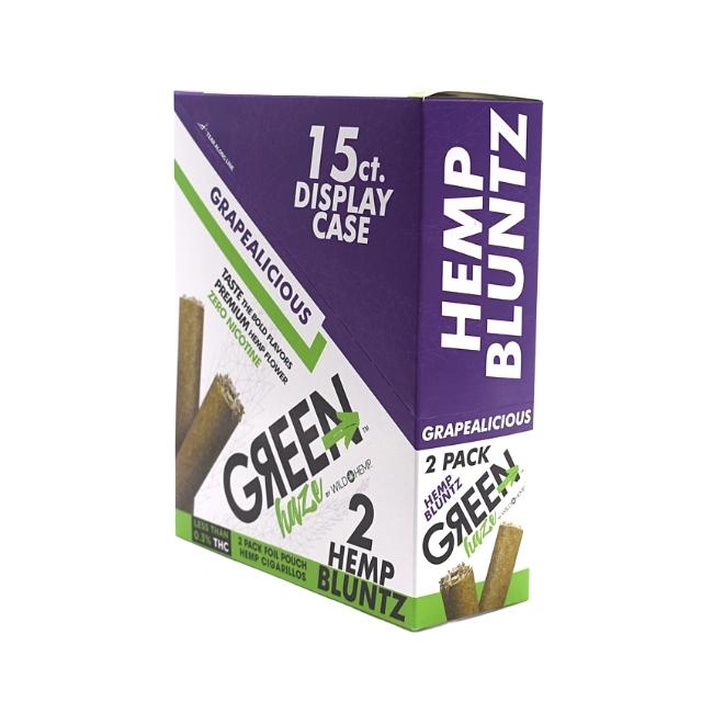 GREEN HAZE BY WILD HEMP 2 PACK HEMP BLUNTZ CIGARILLOS 15CT/ BOX - Image 3