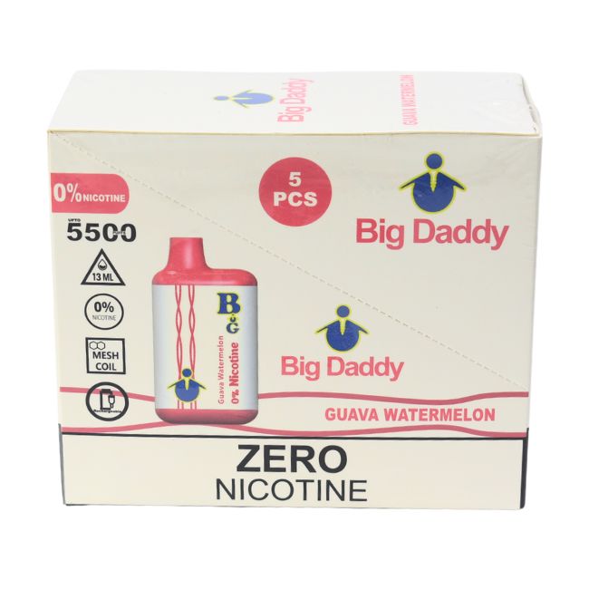 BIG DADDY 0% DISPOSABLE (65ML) 5500 PUFFS 5CT/ BOX - Image 2