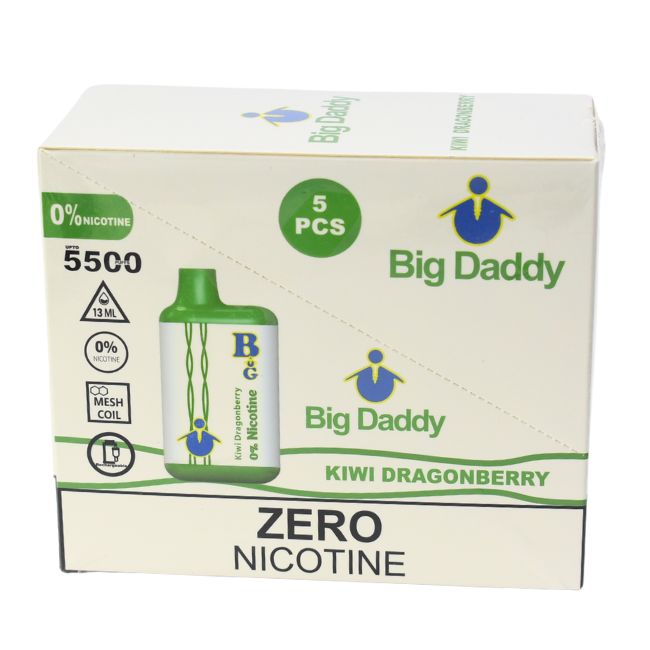 BIG DADDY 0% DISPOSABLE (65ML) 5500 PUFFS 5CT/ BOX - Image 3