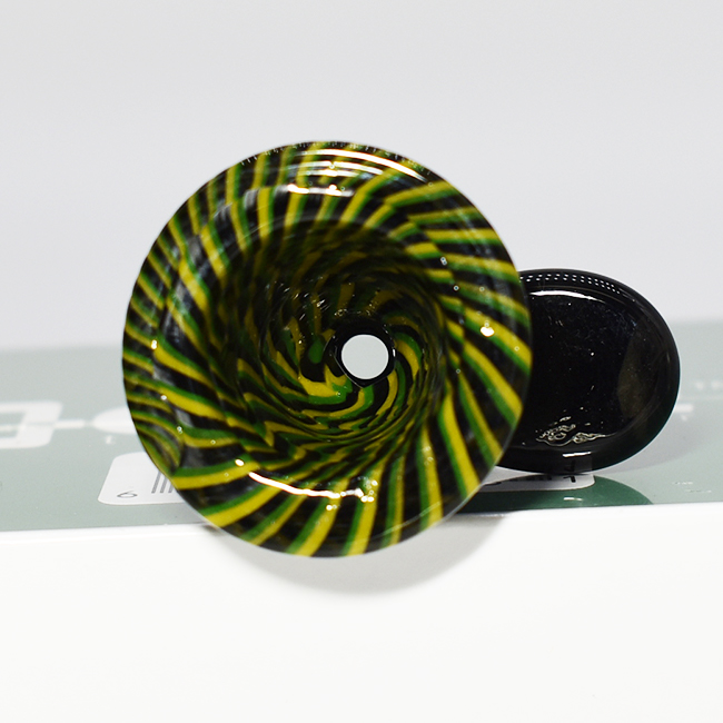 SMOQ GLASS 14MM AMERICAN HEAVY LIME BROWN BOWL ASSORTED COLORS "GB36A014MALE" - Image 2