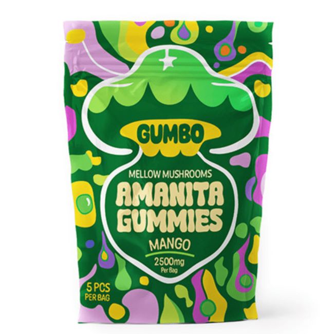 GUMBO MAGIC MUSHROOM AMANITA 2500MG GUMMIES SINGLE 5CT BAG - Image 2