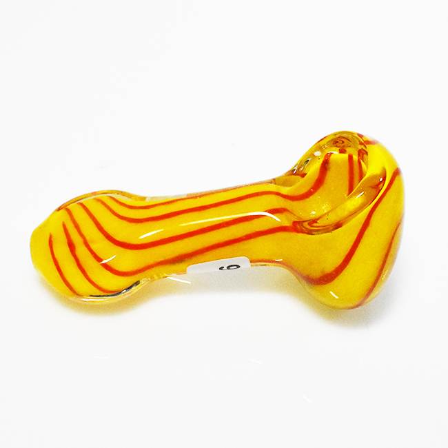 3 Inch Spoon Style Heavy Premium Glass Fruyt Design Spotted Hand Pipe Assorted "HP0136" - Image 2