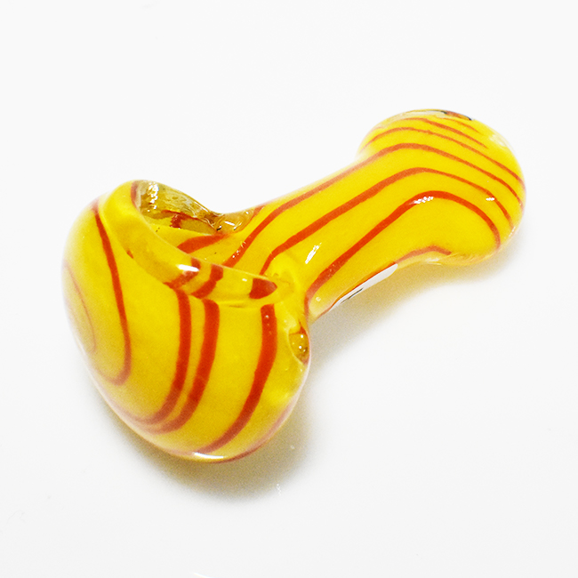 3 Inch Spoon Style Heavy Premium Glass Fruyt Design Spotted Hand Pipe Assorted "HP0136" - Image 3