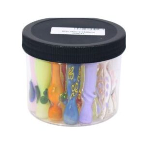JARCHSL25 3.5'' MIX SLYME TUBING CHILLUM 25CT/ JAR