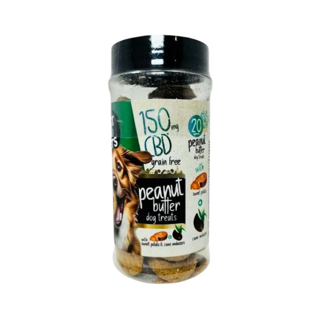 JUST CBD PETS DOG TREATS GRAIN FREE 150MG COOKIES JAR - Image 2