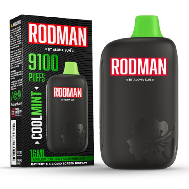 RODMAN 5% DISPOSABLE (160ML) 9100 PUFFS 10CT/ BOX - Image 2