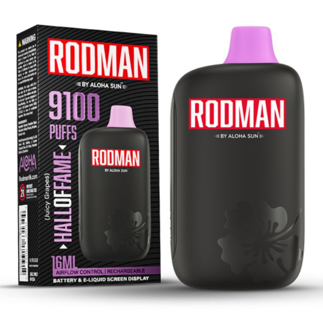 RODMAN 5% DISPOSABLE (160ML) 9100 PUFFS 10CT/ BOX - Image 3