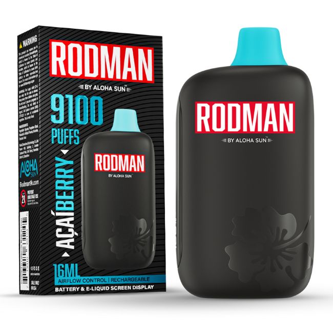 RODMAN 5% DISPOSABLE (160ML) 9100 PUFFS 10CT/ BOX - Image 7