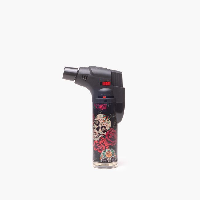 SPECIAL BLUE BERNIE SKULL & ROSES II TORCH LIGHTER (LT167M) 12CT DISPLAY - Image 4