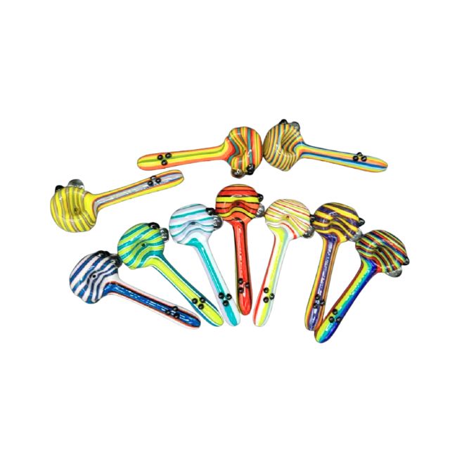 OILSEED 4" PREMIUM QUALITY 3 DOTTED DESIGN TRIPPY HAND PIPE - Image 2