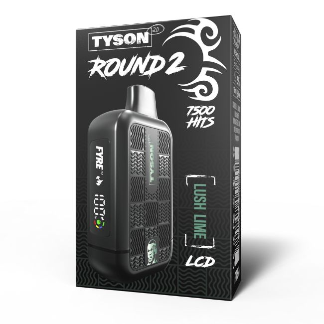 TYSON ROUND 2.0 5% DISPOSABLE (160ML) 7500 PUFFS 10CT/ BOX - Image 10