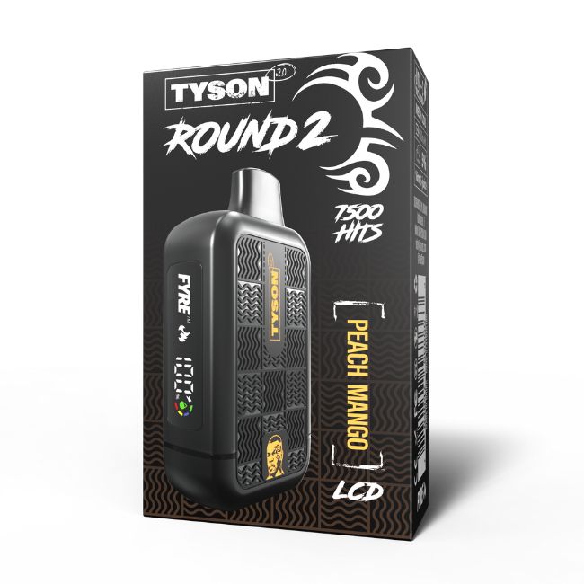 TYSON ROUND 2.0 5% DISPOSABLE (160ML) 7500 PUFFS 10CT/ BOX - Image 6