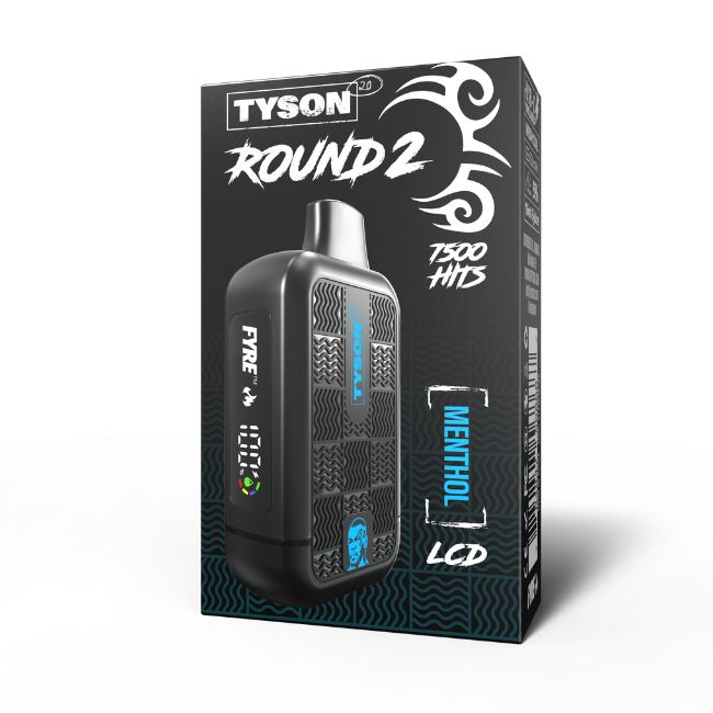 TYSON ROUND 2.0 5% DISPOSABLE (160ML) 7500 PUFFS 10CT/ BOX - Image 8