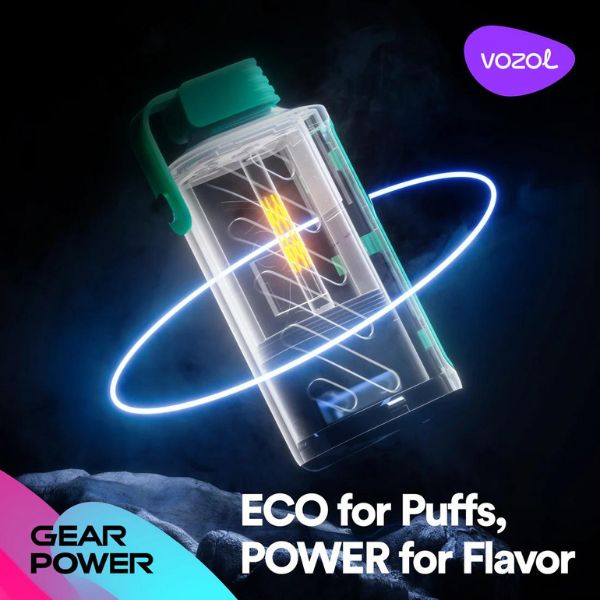 VOZOL GEAR POWER 5% DISPOSABLE (100ML) ECO MODE - 20K & POWER. MODE - 12K PUFFS 5CT/ BOX - Image 3
