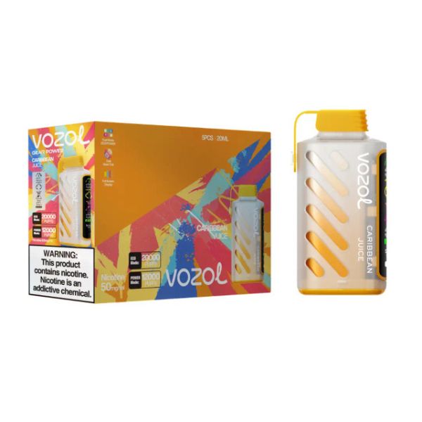 VOZOL GEAR POWER 5% DISPOSABLE (100ML) ECO MODE - 20K & POWER. MODE - 12K PUFFS 5CT/ BOX - Image 5