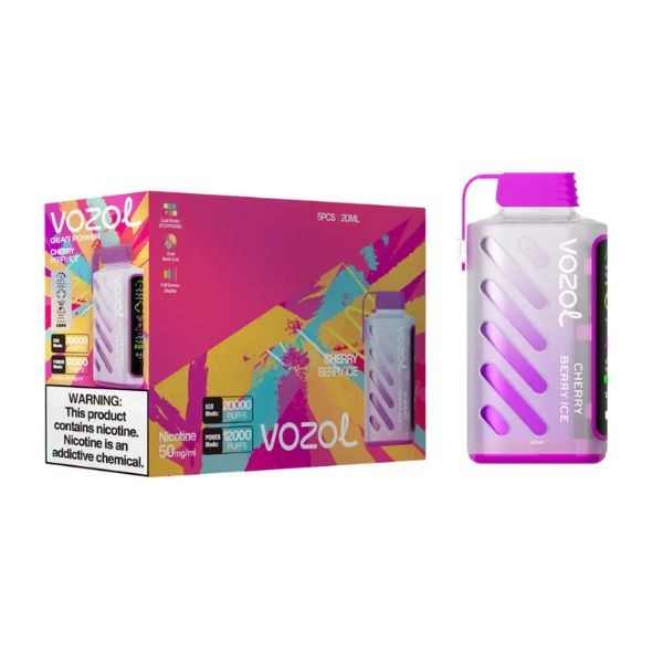 VOZOL GEAR POWER 5% DISPOSABLE (100ML) ECO MODE - 20K & POWER. MODE - 12K PUFFS 5CT/ BOX - Image 6