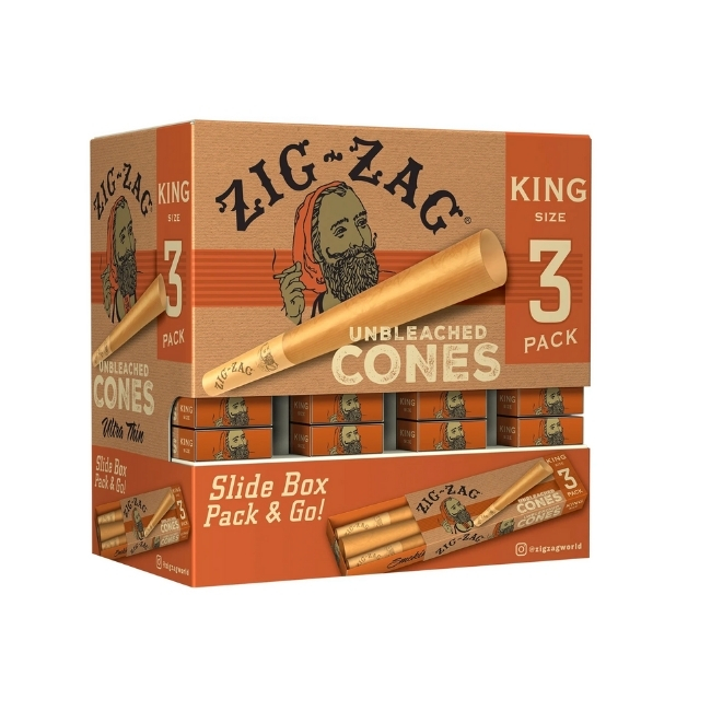 ZIG ZAG UNBLEACHED CONES 36 PACK - Image 2