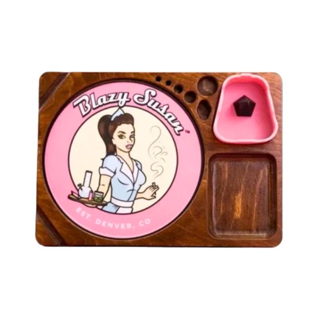 BLAZY SUSAN DAB ROLLING TRAY WITH 3PC SILICONE INSERTS - Image 2