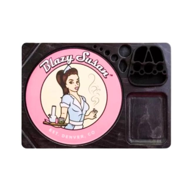 BLAZY SUSAN DAB ROLLING TRAY WITH 3PC SILICONE INSERTS - Image 3