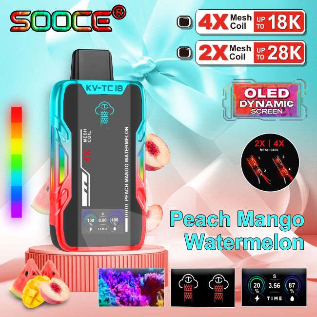 SOOCE KV-TC 5% DISPOSABLE (90ML) 18K PUFFS 5CT/ BOX - Image 2