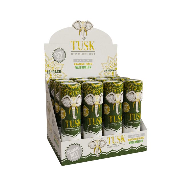 TUSK ULTRA PREMIUM PLATINUM KRATOM LIQUID 2FL.OZ (57ML) 300MG MIT SHOT 12CT/ BOX - Image 5