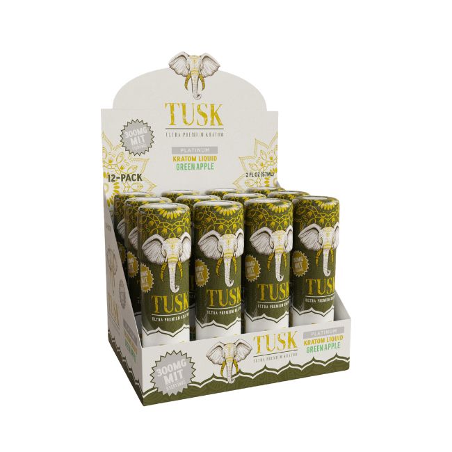 TUSK ULTRA PREMIUM PLATINUM KRATOM LIQUID 2FL.OZ (57ML) 300MG MIT SHOT 12CT/ BOX - Image 6